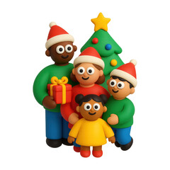 Fototapeta premium PNG Festive family clay celebration