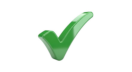 Glossy Green Check Mark Symbol on Black Background tick correct