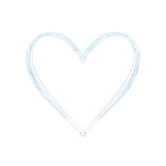 Glowing White Heart Outline Made of Lights (223