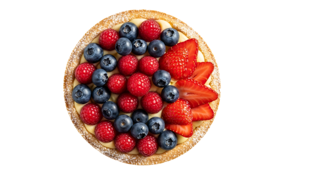 Indulge in a vibrant, fresh fruit tart bursting with juicy berries and creamy custard, a perfect sweet treat for any occasion, celebrating summer's bounty.