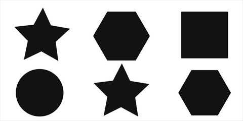 Printquadrangle, pentagon, hexagon, octagon icon. vector geometry pentagonal, hexagonal, octagonal polygon. five, six, eight sided polygon lines, vector