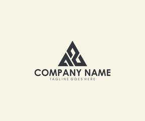 Abstract Triangle Logo Design for Company Branding with Customizable Text and Tagline Options