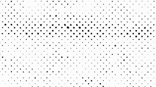 Abstract halftone dots motion background with retro comic texture effect