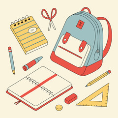 Back to School Supplies Illustration 