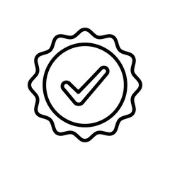 Vector illustration of badge with check mark