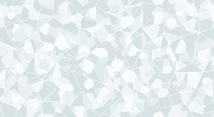 Fototapeta premium Abstract white and light gray subtle geometric pattern background with irregular polygonal fragmented shapes creating modern crystalline mosaic texture suitable for corporate designs and backdrops