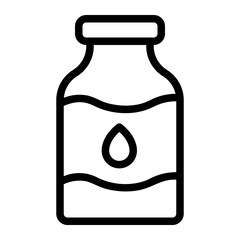 milk bottle line icon