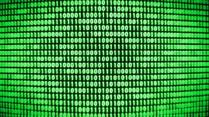 Vibrant green binary code streams across a digital screen creating an abstract background of data flow and technological information perfect for concepts of cybersecurity programming and digital comm. - Powered by Adobe
