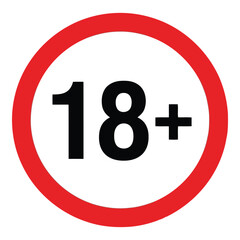 Obraz premium 18+ sign