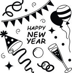 vector illustration of a happy new year 