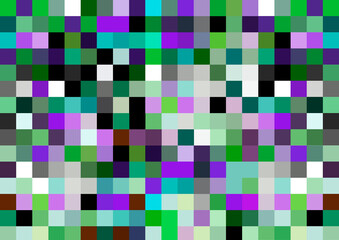 A mosaic of colored squares. Abstract background.