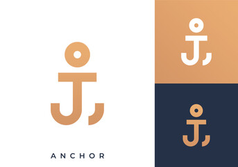 simple abstract anchor logo vector design concept © nubikor