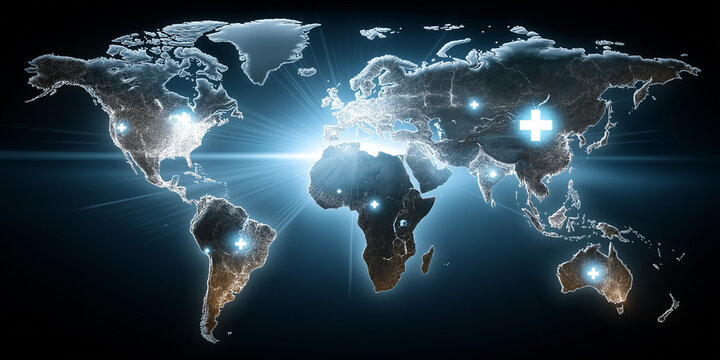 Global vaccine development and disease prevention initiatives for public health improvement worldwide infographic digital environment overview