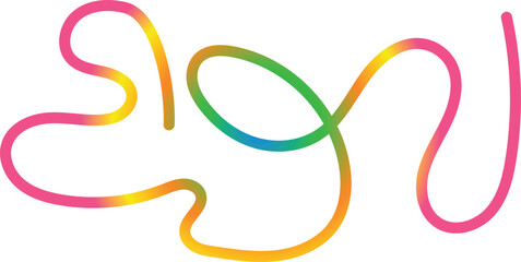 Abstract Colorful Gradient Wavy Lines on White Background bright celebration