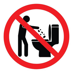 Do not throw trash in toilet