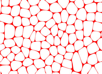 Abstract Red and White Organic Cell-like Pattern Background