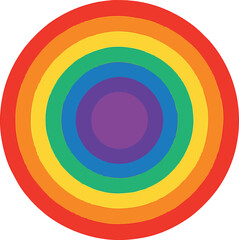 Obraz premium Concentric Rainbow Rings