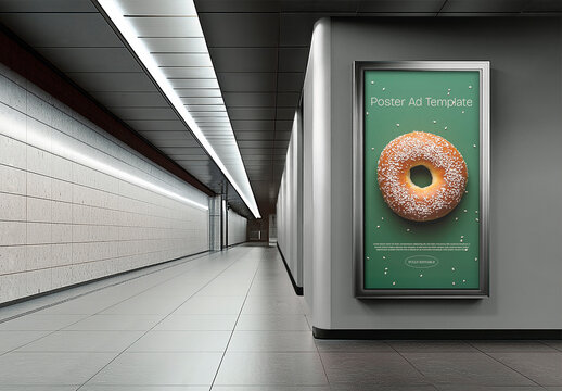 Vertical Metro Billboard Mockup