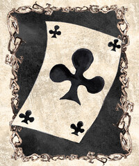 Playing Cards decorative suits on grunge background