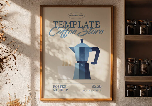 Coffee Counter Frame Mockup