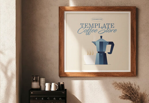 Coffee Shop Poster Mockup