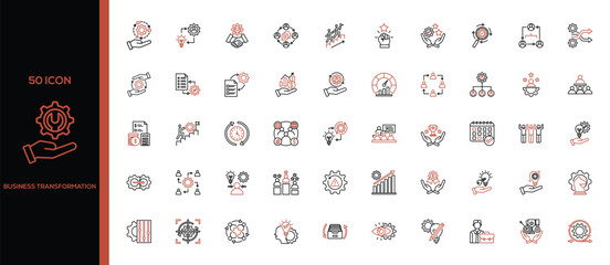 Naklejka premium Business Transformation icon representing strategic organizational change and improvement