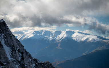 mountain landscape with clouds