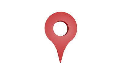 red map pointer with white background
