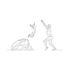 Abstract musical notes forming a landscape silhouette