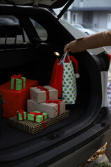 Christmas presents were placed in the trunk of the car © Наталья Николаева
