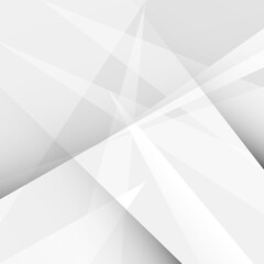 Dynamic White and grey geometric abstract background with tech lines