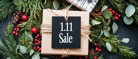 Brown paper packages tied with twine display a sale tag, highlighting a special shopping event to attract customers looking for deals