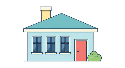 Simple House Illustration Clean Design for Home and Real Estate Projects