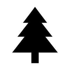 Fototapeta premium PNG Simple evergreen tree silhouette illustration.