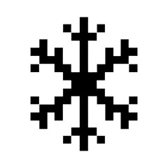 Obraz premium PNG Pixelated snowflake winter icon