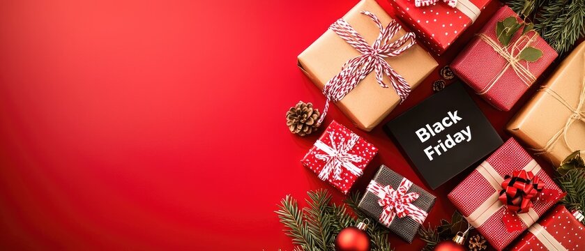 A torn piece of paper showcases bold lettering announcing Black Friday, hinting at special shopping deals and discounts