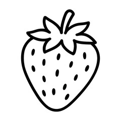PNG Simple black and white strawberry