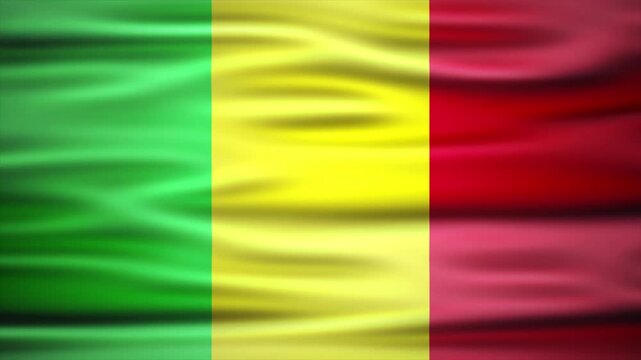 Waving National Flag of mali in the Wind 4K Animation
