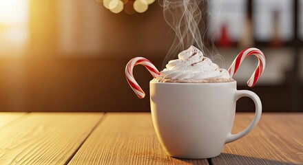 Warm and Cozy Holiday Hot Chocolate with Candy Canes