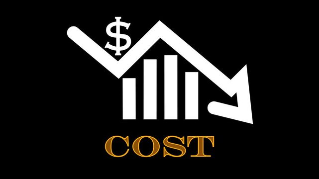 Business planning for speed and productivity concept on the transparent background. Management strategy, focusing on cost control, quality improvement, performance efficiency. 4K animation video.!!!