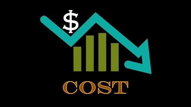 Business planning for speed and productivity concept on the transparent background. Management strategy, focusing on cost control, quality improvement, performance efficiency. 4K animation video.!!!