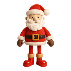 Fototapeta premium PNG Festive Santa Claus figurine design.