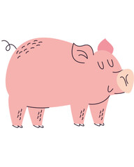 pink pig cartoon