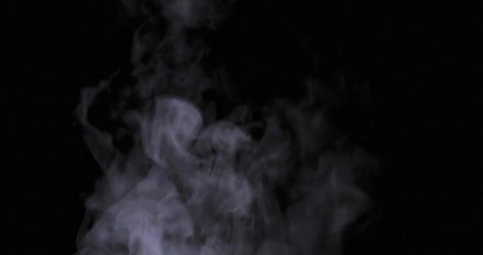 Smoke-like special effects against a black background
