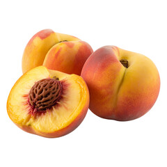 Fresh ripe apricot isolated on Transparent background