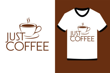 Whimsical coffee cup illustration with bold typography and a playful design for beverage lovers