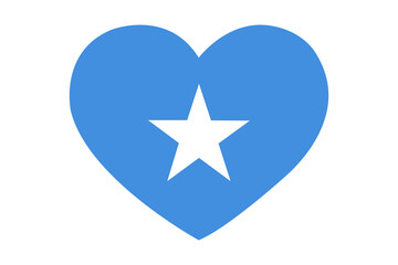 heart flag of Somalia vector- Somalia flag in heart shape Symbol of Love and Patriotism