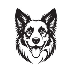 Smiling Golden Retriever Dog Face Vector Art