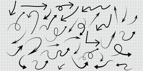 Arrow Collection Directions Diverse Navigation Symbols Cursors Orientation Signs Wayfinding Icons Guidance and Hand