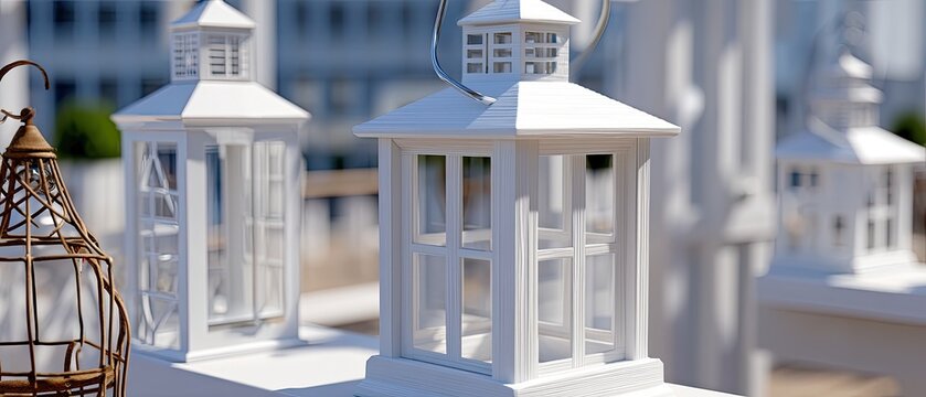 This elegant outdoor lantern features a clear glass bulb glowing warmly against a dark background, adding charm to any wall